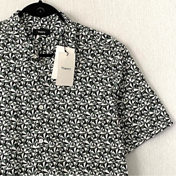 Theory Abstract Print Irving Short Sleeves Shirt - Picture 6 of 11